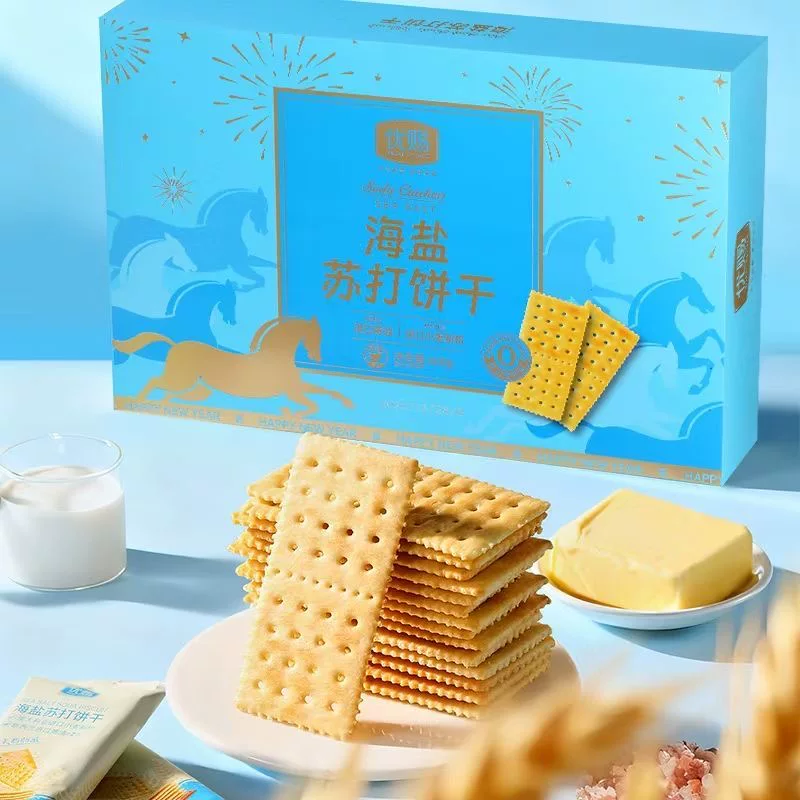 海盐黄油苏打饼干办公休闲咸香酥脆独立包装600g